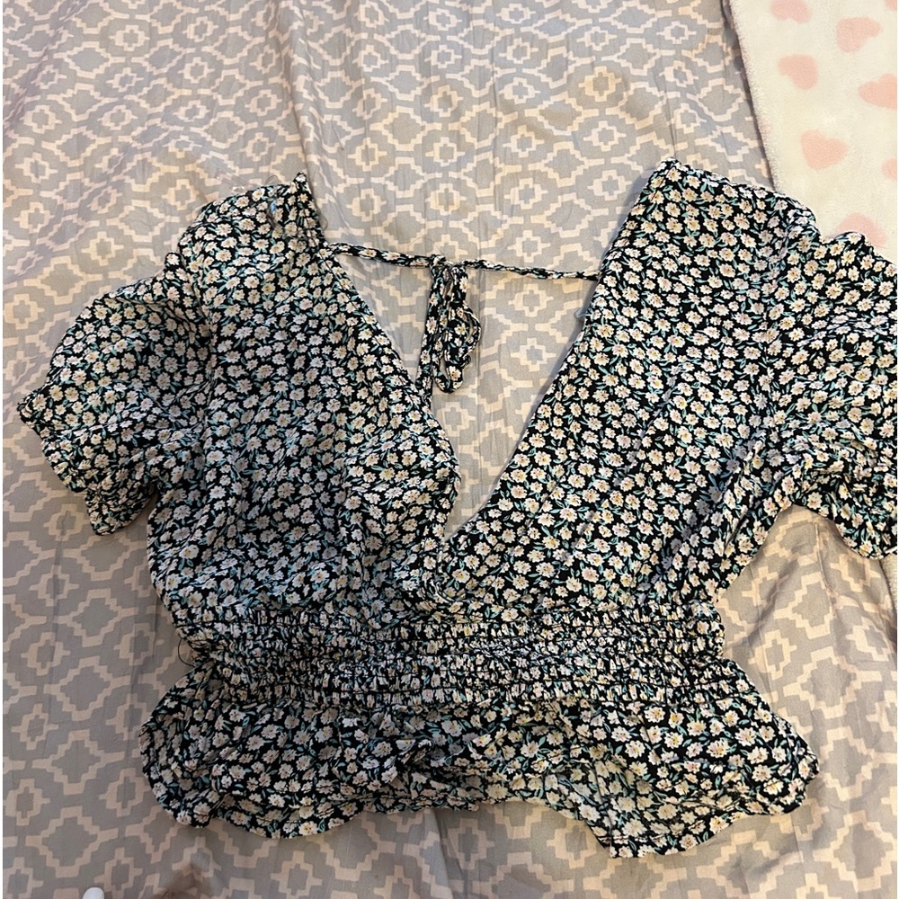 Flower printed shirt